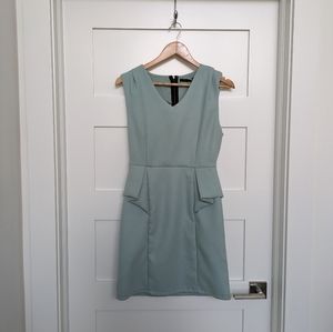 NWT Pure Sugar Teal Cage Back Peplum Dress - S
